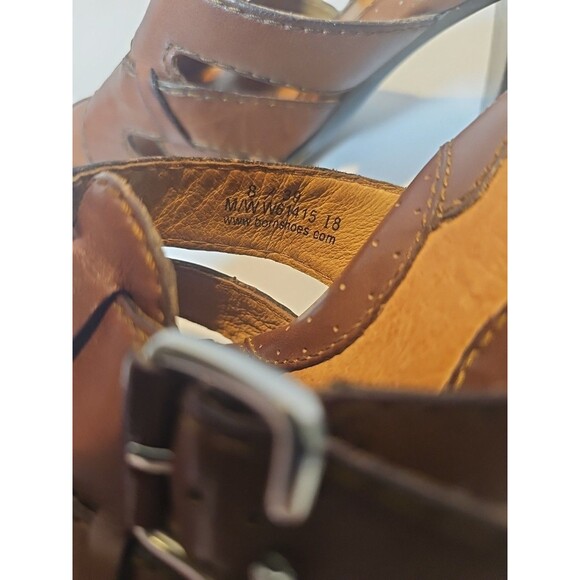 Born Slides Brown Leather Women Shoes Size 8 Medium - Picture 13 of 13